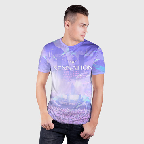 Мужская футболка 3D Slim Sensation, цвет 3D печать - фото 3