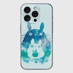 Чехол для iPhone 16 Pro Max силиконовый с защитой камеры Мой сосед Тоторо