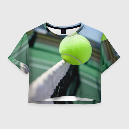 Женская футболка Crop-top 3D Теннис, цвет 3D печать