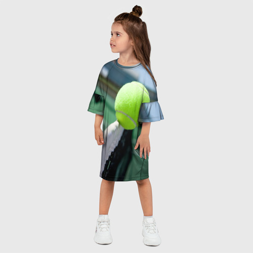 Детское платье 3D Теннис, цвет 3D печать - фото 3