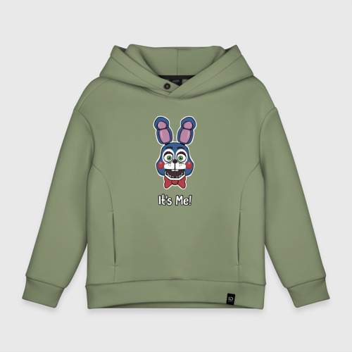 Детское худи Oversize хлопок Бонни Bonnie The Bunny, цвет авокадо