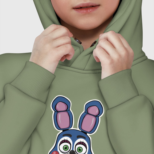 Детское худи Oversize хлопок Бонни Bonnie The Bunny, цвет авокадо - фото 7