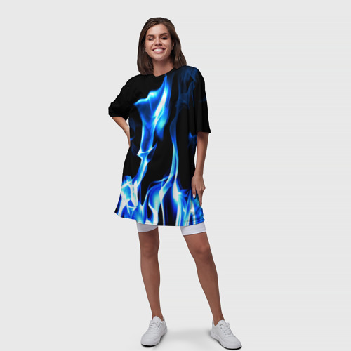 Платье-футболка 3D Огонь, цвет 3D печать - фото 5