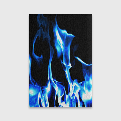 Обложка для паспорта матовая кожа Огонь, цвет черный - фото 2