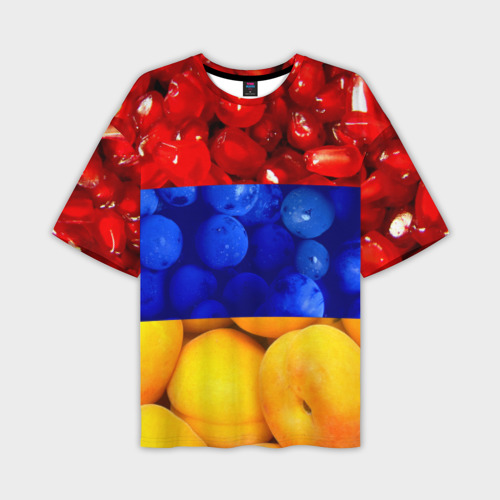 Мужская футболка oversize 3D Флаг Армении, цвет 3D печать