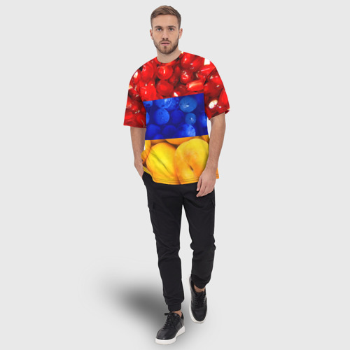 Мужская футболка oversize 3D Флаг Армении, цвет 3D печать - фото 5