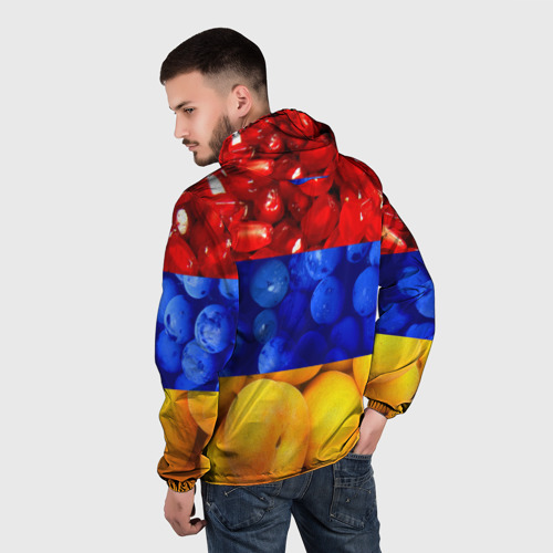 Мужская ветровка 3D Флаг Армении, цвет белый - фото 4