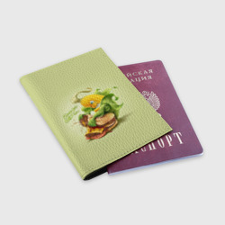 Обложка для паспорта матовая кожа Правильное питание - фото 2