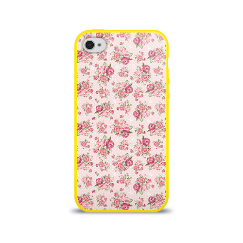 Чехол для Apple iPhone 4/4S силиконовый глянцевый Fashion sweet flower Фото 01 Чехол для Apple iPhone 4/4S силиконовый глянцевый Fashion sweet flower Фото 01