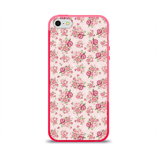Чехол для Apple iPhone 5/5S силиконовый глянцевый Fashion sweet flower Фото 01 Чехол для Apple iPhone 5/5S силиконовый глянцевый Fashion sweet flower Фото 01