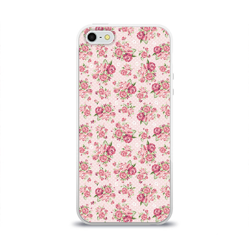 Чехол для Apple iPhone 5/5S силиконовый глянцевый Fashion sweet flower Фото 01 Чехол для Apple iPhone 5/5S силиконовый глянцевый Fashion sweet flower Фото 01