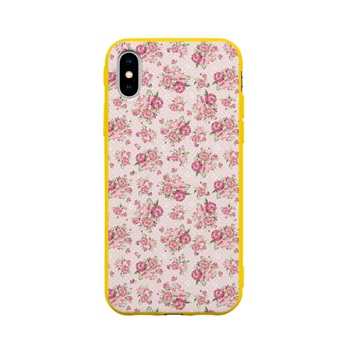 Чехол для Apple iPhone X силиконовый матовый Fashion sweet flower Фото 01 Чехол для Apple iPhone X силиконовый матовый Fashion sweet flower Фото 01