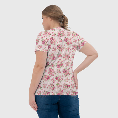 Женская футболка 3D Fashion sweet flower, цвет 3D печать - фото 7