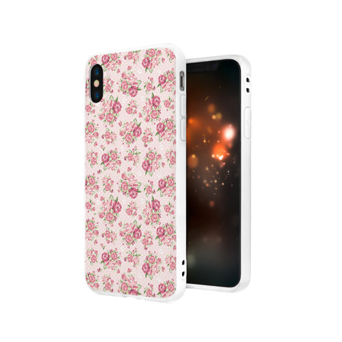 Чехол для Apple iPhone X силиконовый матовый Fashion sweet flower Фото 01 Чехол для Apple iPhone X силиконовый матовый Fashion sweet flower Фото 01