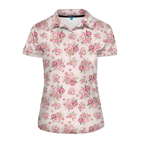 Женская рубашка поло 3D Fashion sweet flower Фото 01 Женская рубашка поло 3D Fashion sweet flower Фото 01