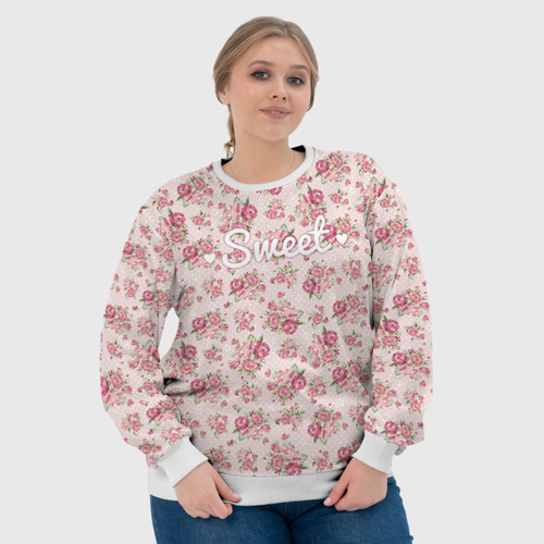 Женский свитшот 3D Fashion sweet flower 2 - фото 6