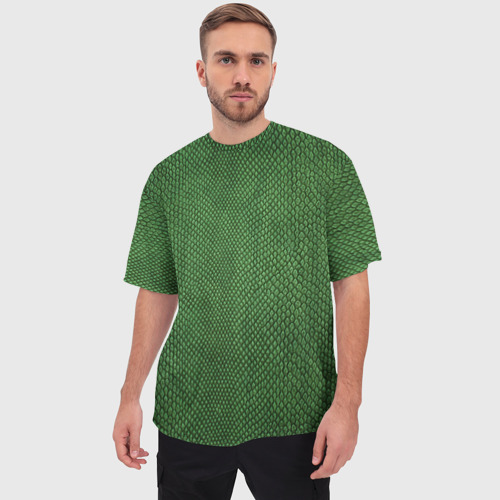 Мужская футболка oversize 3D Snake, цвет 3D печать - фото 3