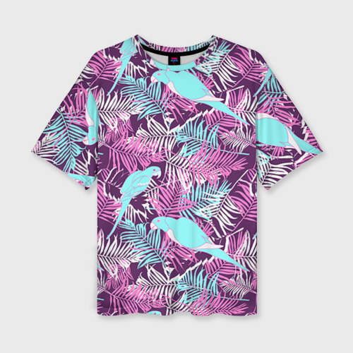 Женская футболка oversize 3D Summer paradise, цвет 3D печать