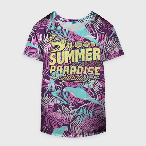 Накидка на куртку 3D Summer paradise 2, цвет 3D печать - фото 4