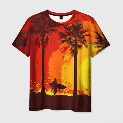 Мужская футболка 3D Summer Surf Фото 01 Мужская футболка 3D Summer Surf Фото 01