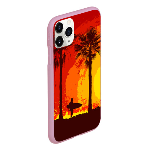 Чехол для iPhone 11 Pro Max матовый Summer Surf, цвет розовый - фото 3