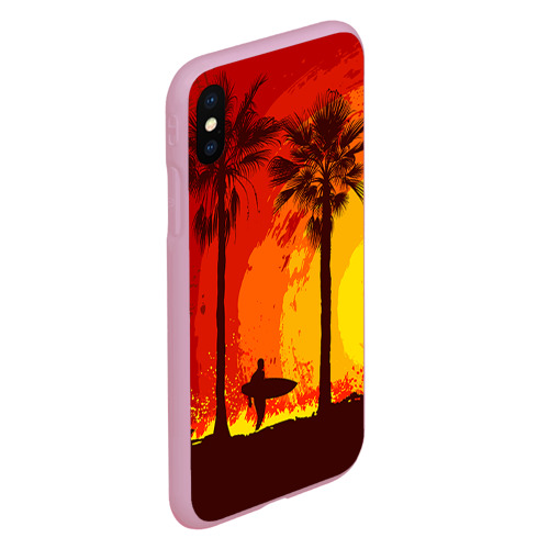 Чехол для iPhone XS Max матовый Summer Surf, цвет розовый - фото 3