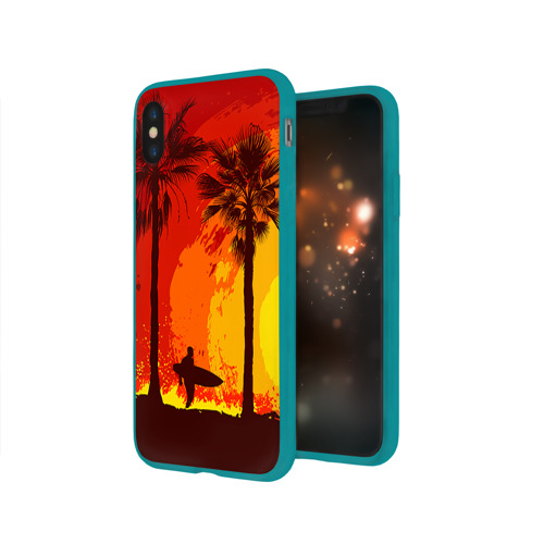 Чехол для Apple iPhone X силиконовый глянцевый Summer Surf Фото 01 Чехол для Apple iPhone X силиконовый глянцевый Summer Surf Фото 01