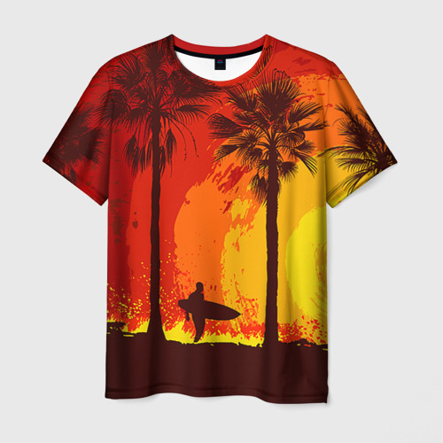 Мужская футболка 3D Summer Surf Фото 01 Мужская футболка 3D Summer Surf Фото 01