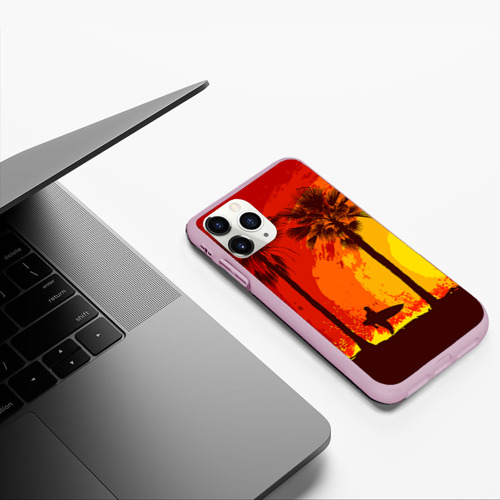 Чехол для iPhone 11 Pro матовый Summer Surf, цвет розовый - фото 5