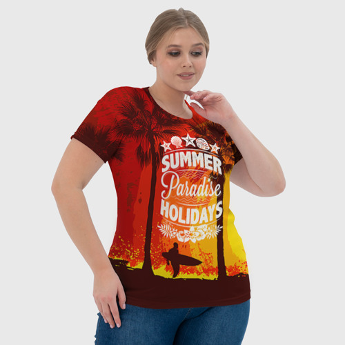 Женская футболка 3D Summer Surf 2, цвет 3D печать - фото 6