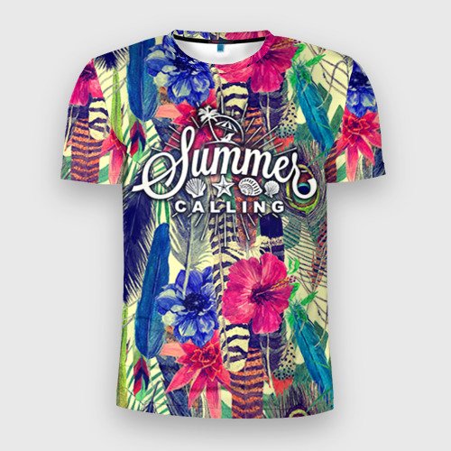 Мужская футболка 3D Slim Summer time 2