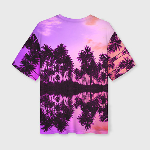 Женская футболка oversize 3D Hawaii dream, цвет 3D печать - фото 2