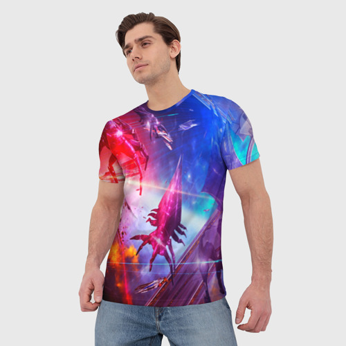 Мужская футболка 3D Mass effect, цвет 3D печать - фото 3