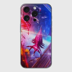 Чехол для iPhone 15 Pro Max силиконовый с защитой камеры Mass Effect