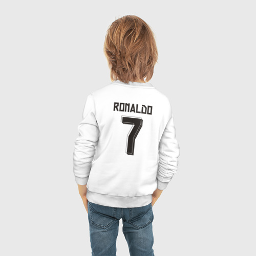 Детский свитшот хлопок Роналду форма, цвет белый - фото 6