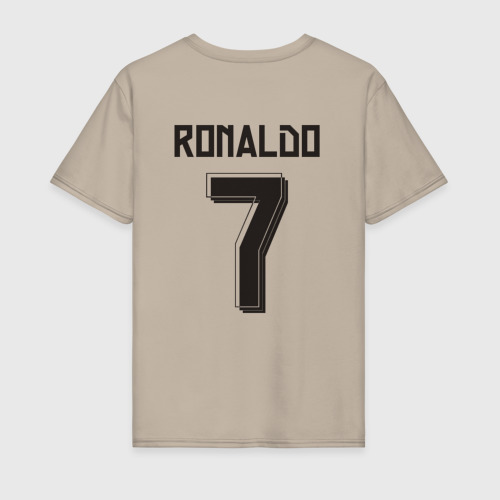 Мужская футболка хлопок Роналду форма, цвет миндальный - фото 2