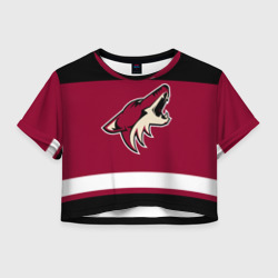 Женская футболка Crop-top 3D Arizona Coyotes