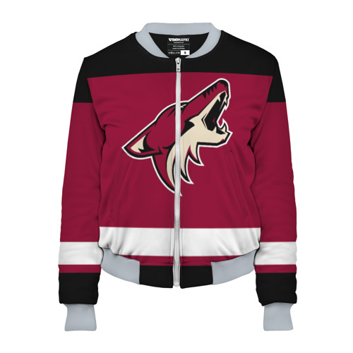 Женский бомбер 3D Arizona Coyotes, цвет меланж