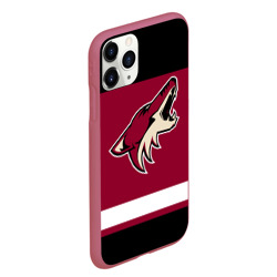 Чехол для iPhone 11 Pro Max матовый Arizona Coyotes - фото 2