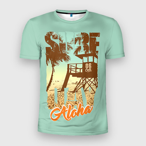 Мужская футболка 3D Slim Aloha