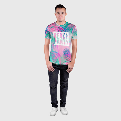 Мужская футболка 3D Slim Beach Party 2, цвет 3D печать - фото 4