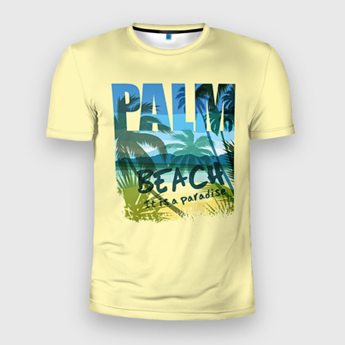 Мужская Спортивная футболка Palm beach (3D)