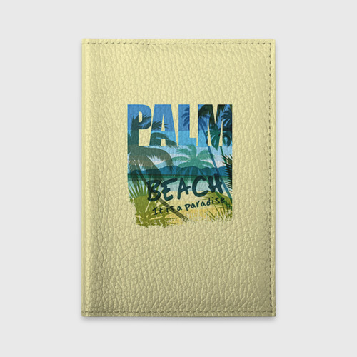 Обложка для автодокументов Palm beach, цвет красный