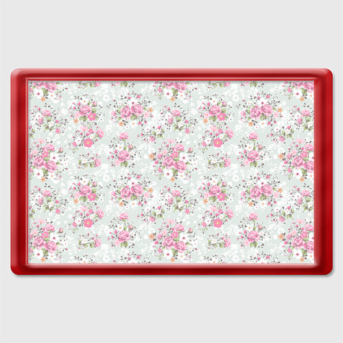 Магнит 45*70 Flower pattern, цвет красный