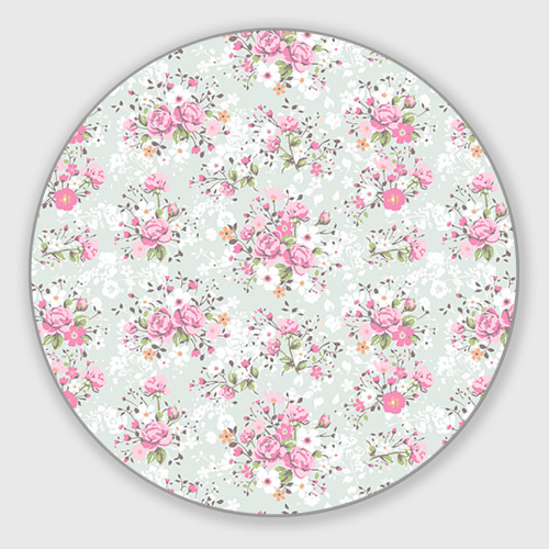 Круглый коврик для мышки Flower pattern