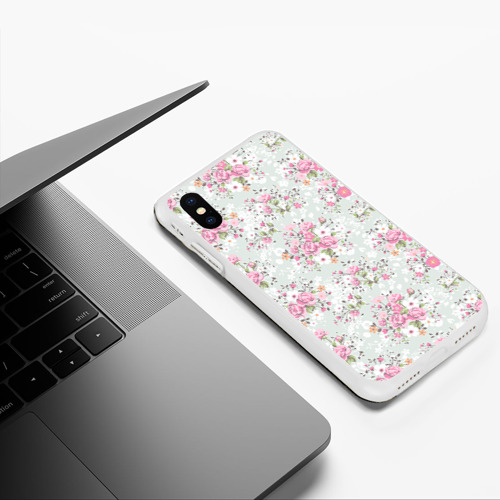 Чехол для iPhone XS Max матовый Flower pattern - фото 5