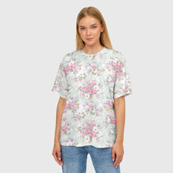 Женская футболка oversize 3D Flower pattern - фото 2