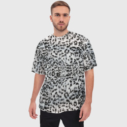 Мужская футболка oversize 3D White Jaguar - фото 2