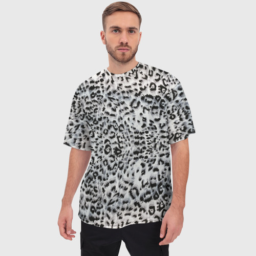 Мужская футболка oversize 3D White Jaguar, цвет 3D печать - фото 3