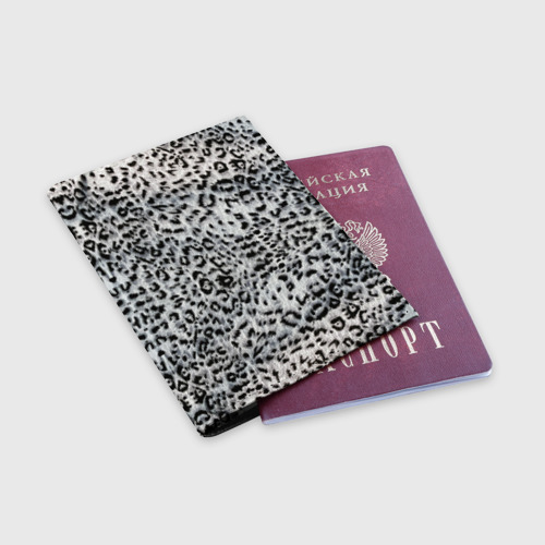 Обложка для паспорта матовая кожа White Jaguar, цвет черный - фото 3